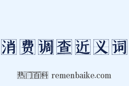 消费调查近义词是什么意思的图片